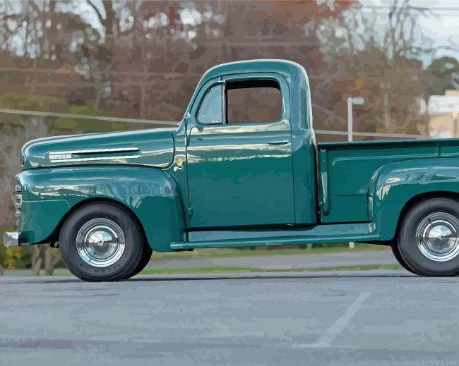 1949 Ford Car Pickup Painting By Numberss.png