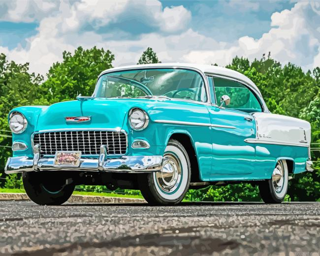 1955 Blue Chevrolet Painting By Numberss.png