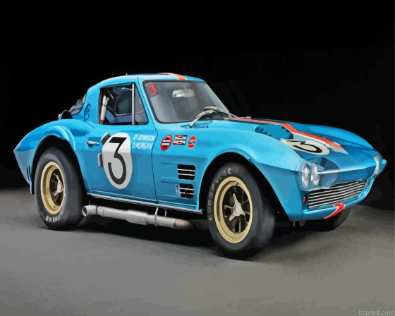1963 Corvette Racing Car Painting By Numberss.png