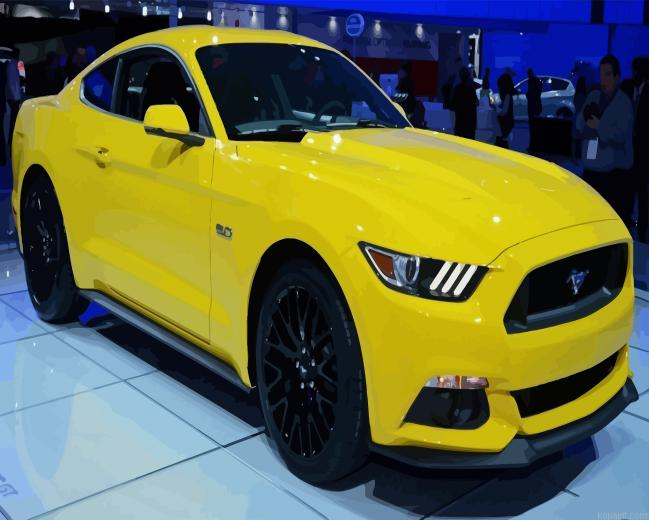 2015 Ford Yellow Mustang Gt Painting By Numberss.png
