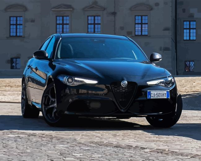 2023 Black Alfa Romeo Painting By Numberss.png