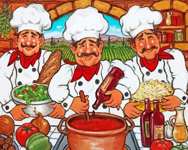 3 Chefs Art Painting By Numberss.png