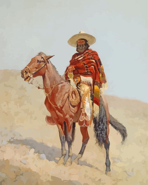 A Mexican Vaquero By Frederic Remington Painting By Numberss.png