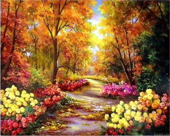 A Middle Way Of Flowers Painting By Numberss.png
