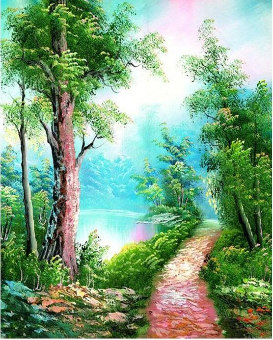 A Pathway In A Paradise Painting By Numberss.png