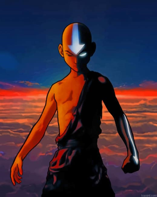 Aang The Last Airbender Anime New Painting By Numberss.png