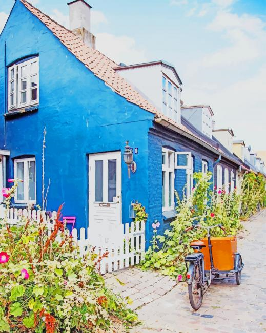 Aarhus Blue House Painting By Numberss.png