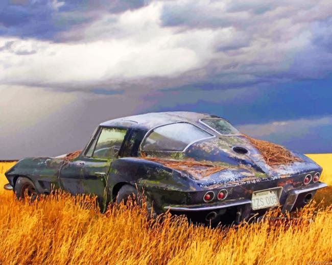 Abandoned Car New Painting By Numberss.png