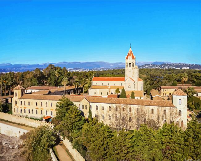 Abbaye De Lerins Cannes France Europe Painting By Numberss.png