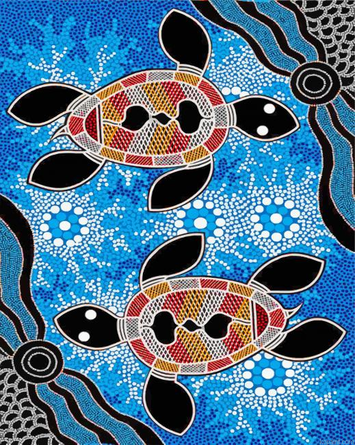 Aboriginals Turtles Painting By Numberss.png