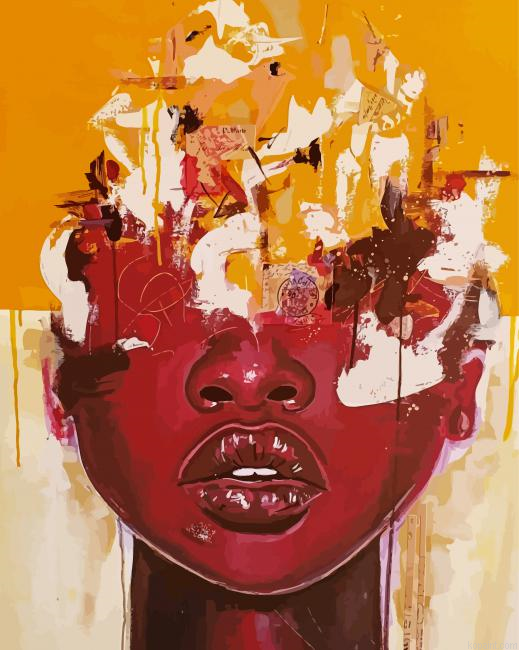 Abstract African Woman Painting By Numberss.png
