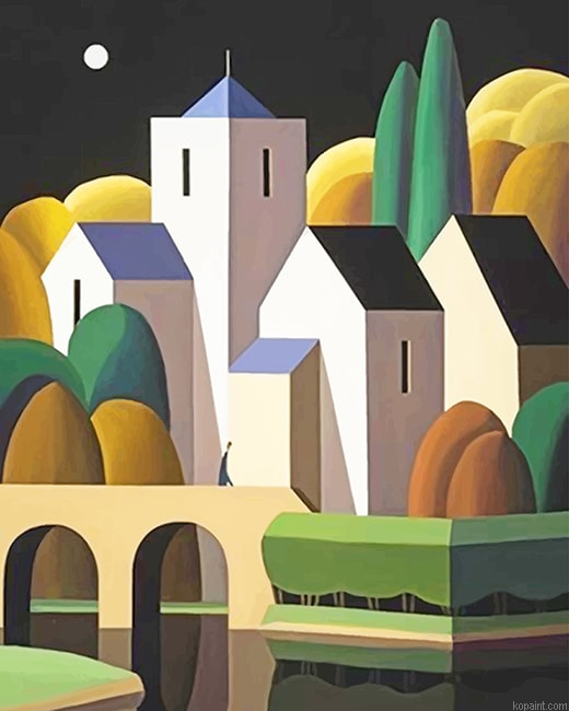 Abstract Art Buildings New Painting By Numberss.png