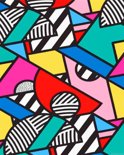 Abstract Art Colorful Painting By Numberss.png