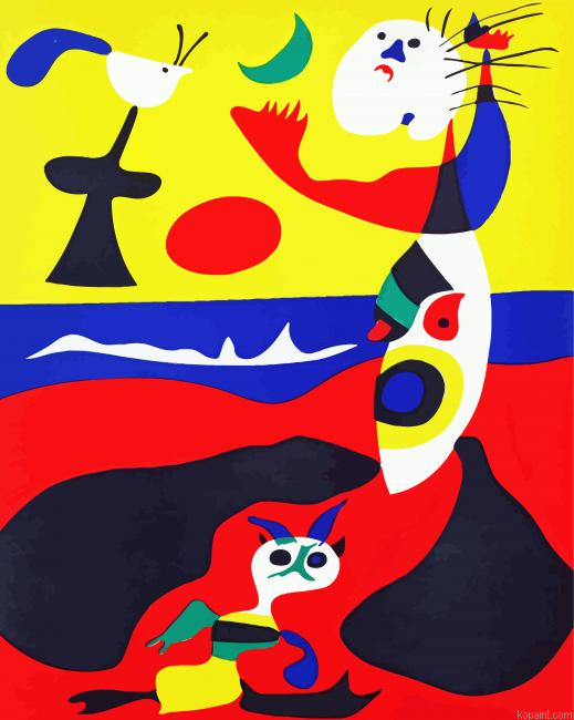 Abstract Art Joan Miro Painting By Numberss.png