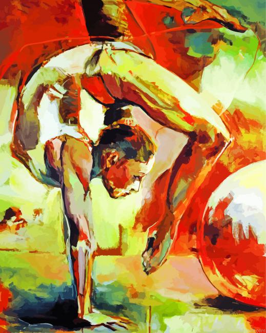 Abstract Ballerina Handstand Painting By Numberss.png