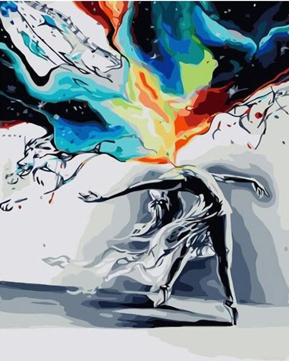 Abstract Ballet Dancer Art Painting By Numberss.png