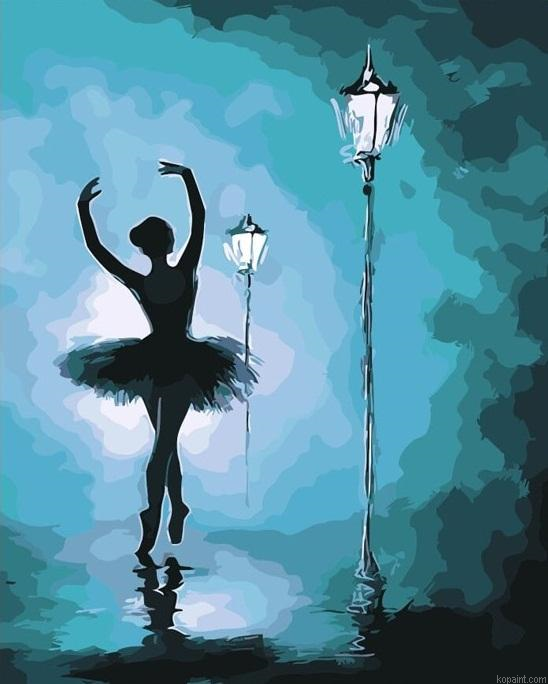 Abstract Ballet Dancer Painting By Numberss.png