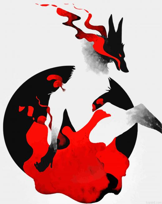 Abstract Bloody Wolf Painting By Numberss.png