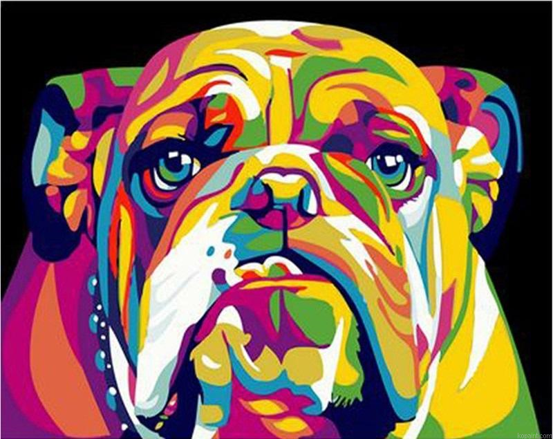 Abstract Bulldog Painting By Numberss.png