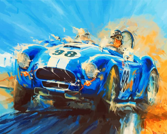 Abstract Car Race Painting By Numberss.png