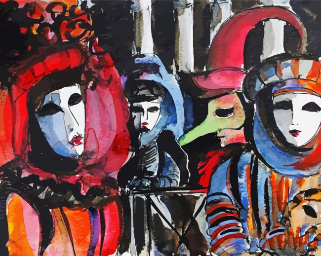 Abstract Carnival Venice Painting By Numberss.png