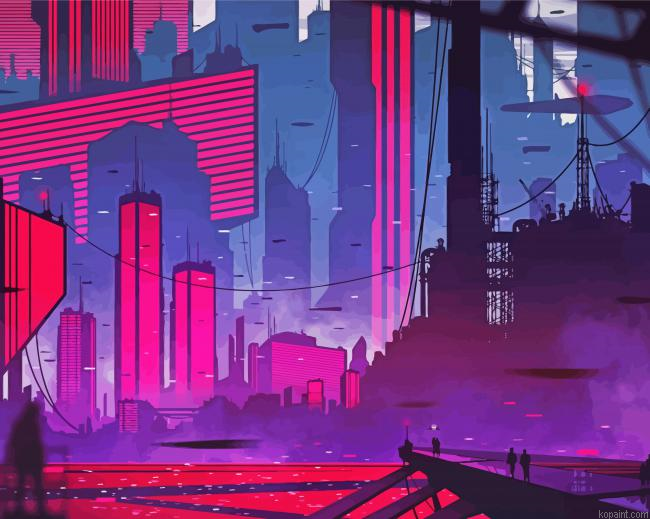 Abstract Cityscape Painting By Numberss.png