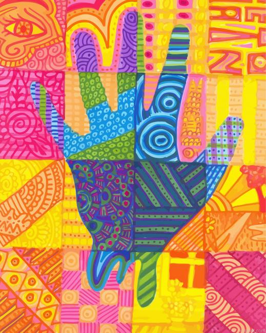 Abstract Colorful Hand Art Painting By Numberss.png