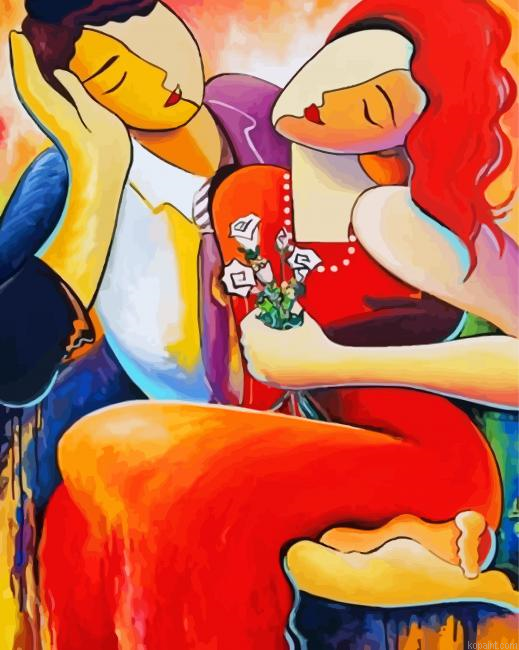 Abstract Couple Painting By Numberss.png