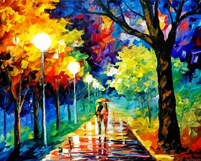 Abstract Couple Walking Painting By Numberss.png