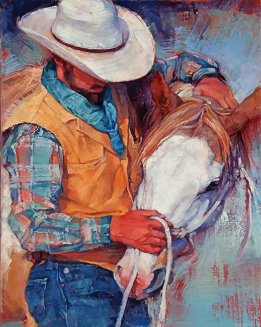 Abstract Cowboy Painting By Numberss.png