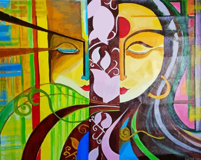 Abstract Deifferent Feelings Painting By Numberss.png