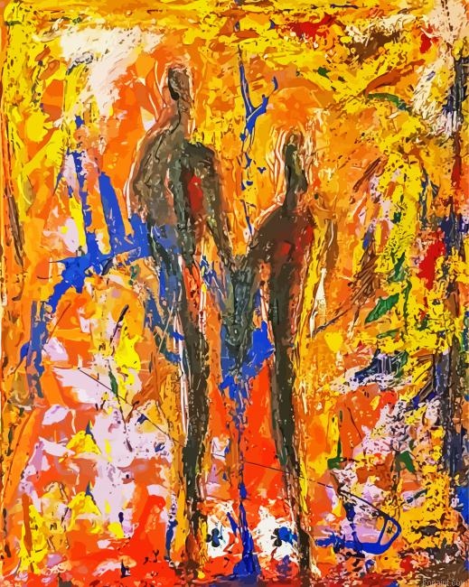 Abstract Figure Couple Painting By Numberss.png