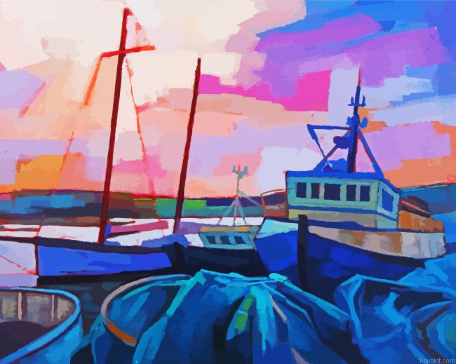 Abstract Fishing Trawler Painting By Numberss.png