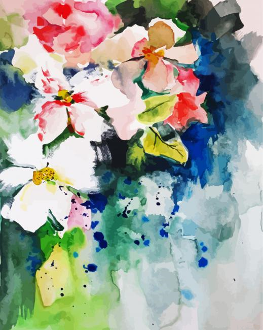 Abstract Flowers Illustration Painting By Numberss.png