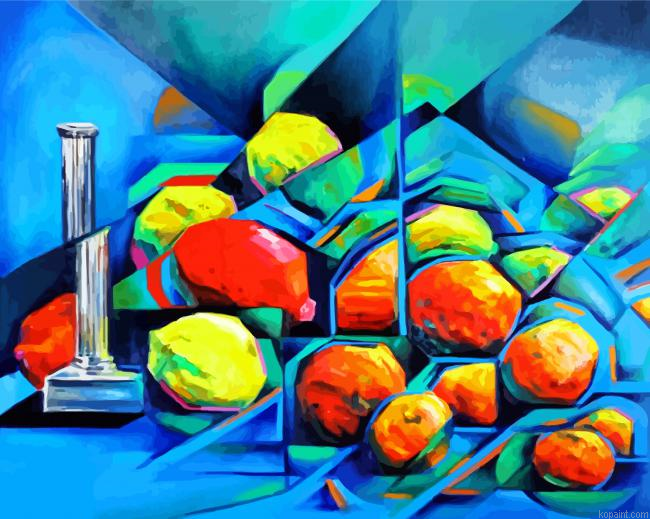 Abstract Fruit Food Painting By Numberss.png