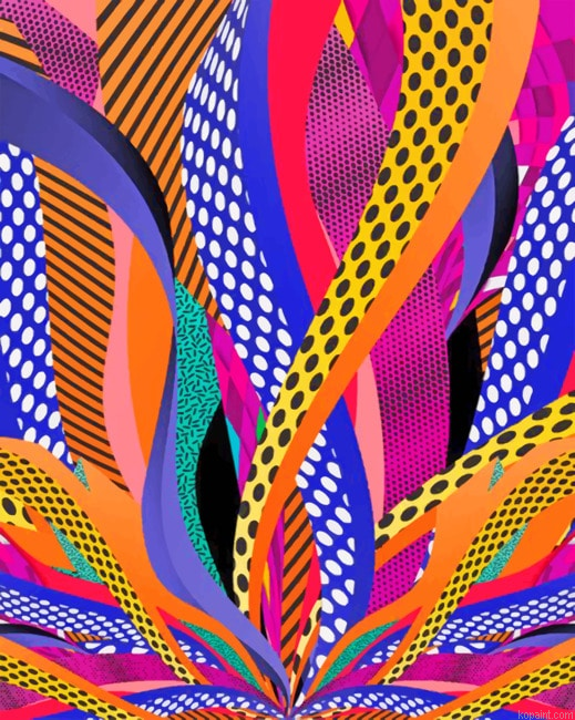 Abstract Geometric Colorful Painting By Numberss.png