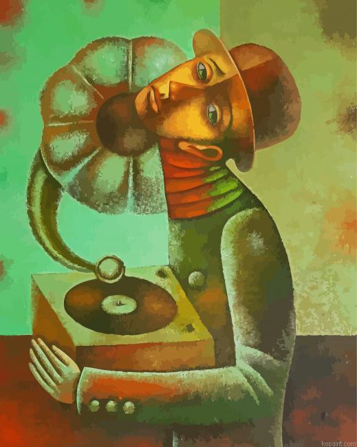 Abstract Gramophone Painting By Numberss.png