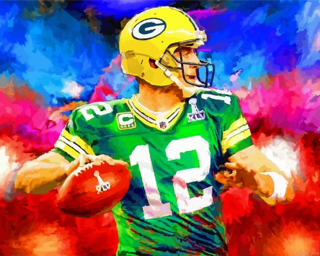 Abstract Green Bay Packers Painting By Numberss.png