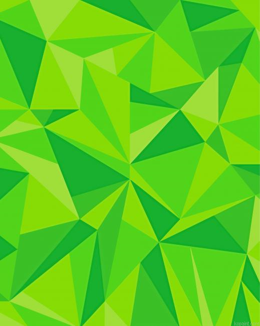 Abstract Green Triangle Geometrical Painting By Numberss.png