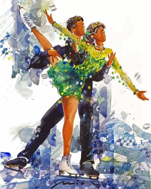 Abstract Ice Skaters Painting By Numberss.png