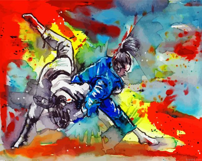 Abstract Judoka Painting By Numberss.png