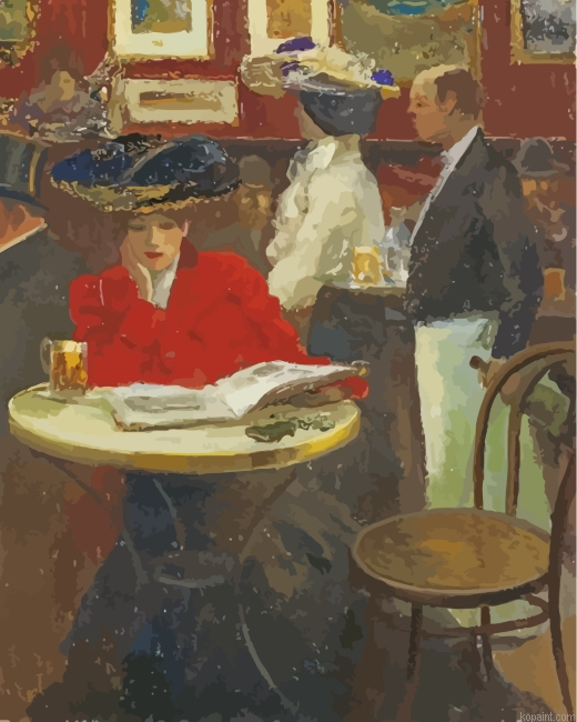 Abstract Lonely Woman Louis Abel Truchet Painting By Numberss.png