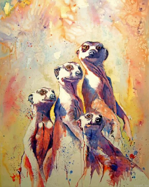 Abstract Meerkats Painting By Numberss.png
