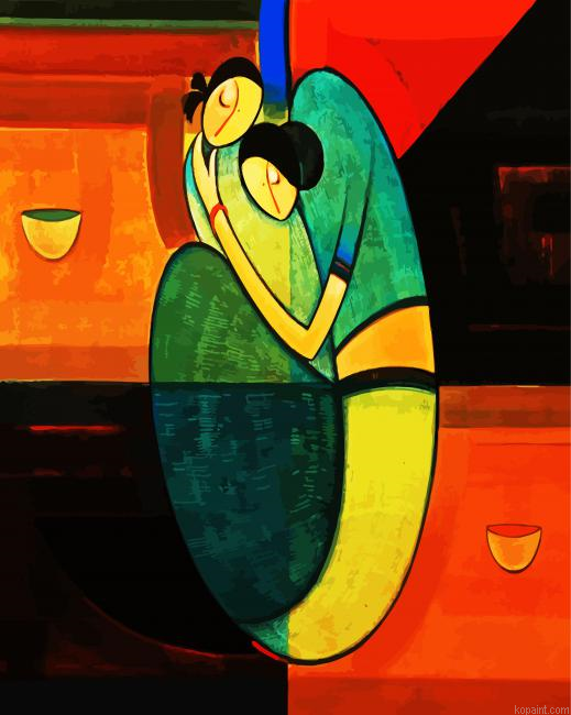 Abstract Motherhood Painting By Numberss.png