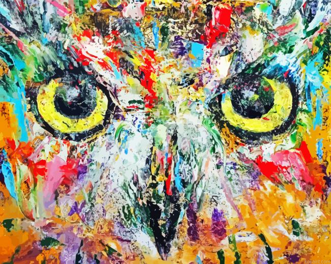 Abstract Mystic Owl Painting By Numberss.png