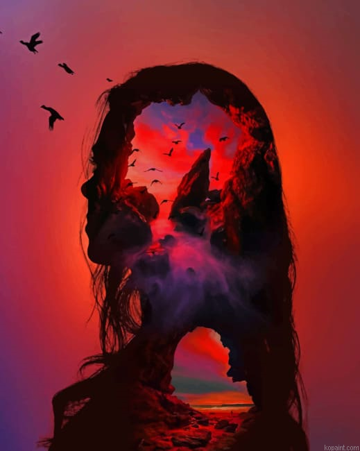 Abstract Nature Girl New Painting By Numberss.png
