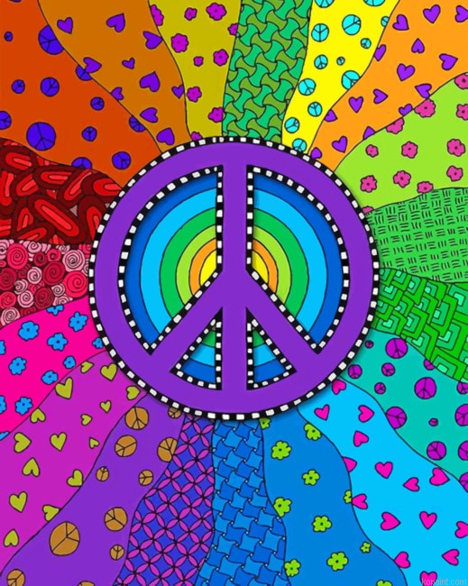 Abstract Peace Colorful Painting By Numberss.png