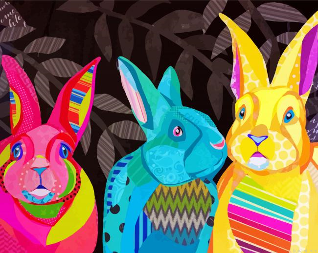 Abstract Rabbits Painting By Numberss.png
