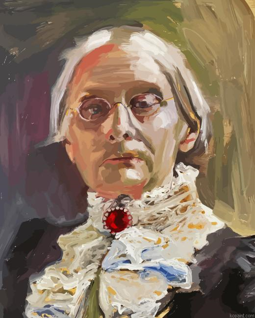 Abstract Susan B Anthony Painting By Numberss.png