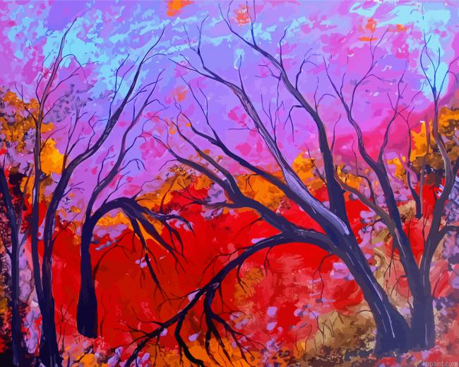 Abstract Trees Painting By Numberss.png